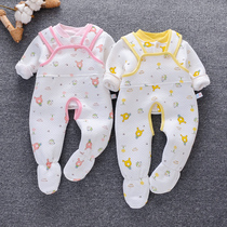 Baby suit spring and autumn 2021 new bag leg pants 3 months male and female baby warm two-piece Winter 3