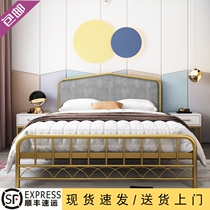  Nordic ins wrought iron sheets Double bed 1 2 1 5 1 8 meters iron frame bed Childrens princess bed Modern minimalist