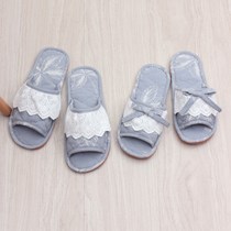 Clearance Specials ~ fabric cotton home couples comfortable slippers for men and women indoor floor beef tendons non-slip four seasons