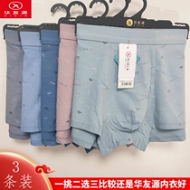 Humate Source Mens Antibacterial Comfort Elastic Cotton Fabric Flat Corner Pants Summer Comfort Breathable Four-corner Pants 896079