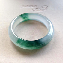 Ice kind high-end jade bracelet is circle Myanmar Laokeng A goods floating flower jade bracelet jade bracelet size with certificate