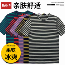 Summer men t-shirts mens clothing short sleeves loose half sleeves Bottoms Jersey Tide round collar Stripes Tampa Tampon