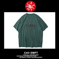 (Spot)CavEmpt C E 20SS CE Old washed batik letter embroidery short-sleeved loose T-shirt