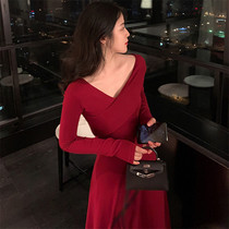 sandro Moscoloni French retro Heben style goddess dress with a thin dress