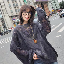 European station 2020 new lace hot diamond sweater women autumn and winter wear loose mohair sweater women tide thin