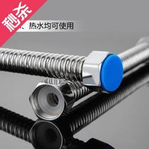 Water hot and cold water faucet metal hose pipe urinal household sink straight wrench bathroom I resistant