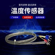 PT100 temperature sensor precision platinum thermal resistance thermocouple waterproof anti-corrosion high temperature resistant probe type thermometry wire