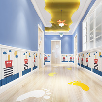 Childrens room 3D three-dimensional wall sticker self-adhesive wallpaper Kindergarten corridor anti-collision soft bag foam wall wall skirt wallpaper
