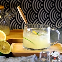 Drink honey special cup Large capacity glass Office water cup Flower tea cup Coffee breakfast Milk cup with spoon