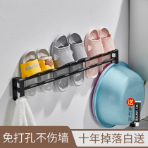 Punch-free bathroom trailer rack wall hanging paste toilet toilet storage rack washbasin hanging shelf toilet