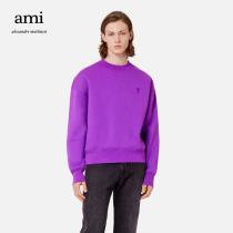 The AMI mens unisex 22 new Fall Winter Love Cotton-blend solid colour casual crewneck jumper