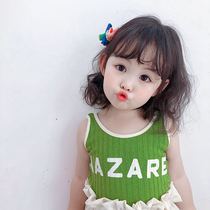 2021 Mobao childrens clothing summer ins explosive childrens avocado color vest pit bar comfortable fresh Suspender top