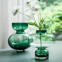 Nordic glass vase transparent living room flower arrangement table coffee table imitation simple light luxury hydroponics flower creative