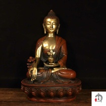 Folk collection of old pieces gilt copper Shakyamuni Medicine Buddha ornaments