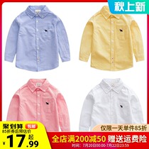 Boys long-sleeved shirt Autumn spring and autumn childrens clothing Childrens baby white shirt Childrens inch tide 1 year old 3 tops autumn