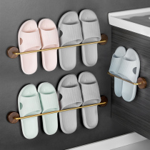 Solid wood bathroom slipper rack Towel rack Household toilet toilet storage artifact pylons Bathroom punch-free
