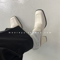 South Korea Dongdaemun European and American square head thick heel Baotou slippers female net celebrity fashion all-match outer wear semi-trailer