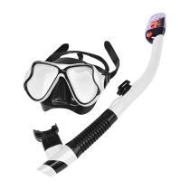 Adult Swimming Silicone Tempered Glass Breathing mask Mask Breathing tube Two-piece set Snorkeling Water Erbao