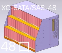 48-port machine SATA SAS SSD hanging XCH expansion chassis hot-swappable disk