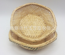 Bamboo weaving fruit basket hexagonal basket creative home bamboo basket weaving storage basket support customization