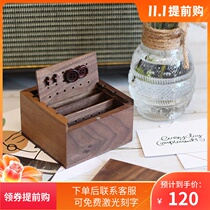 Earrings earrings storage box solid wood hand made black walnut jewelry box travel portable storage female birthday gift