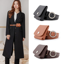 Ladies new belt net red star ins tide concave shape mini small lipstick waist bag simple decorative belt