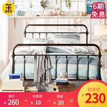 Wild modern European princess wrought iron bed Bedroom iron frame steel frame single double adult children 1 8 1 51 2 meters