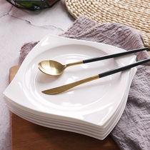 6 Special-shaped plate personality creative White cold dish dish irregular plate household ceramic European dish