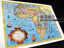 African map geography discovery navigation expedition ancient ancient map poster painting core decorative painting