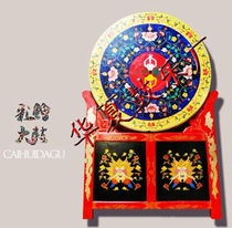 (Customized drum expert) Domineering painted vertical cowhide drum hand-drawn Temple drum display drum Taigu