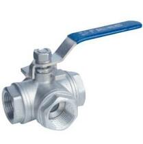 Factory direct 304 stainless steel three-way ball valve DN15-DN503PC ball valve T L type screw ball valve