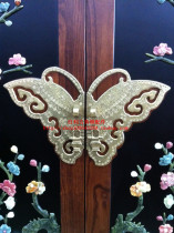 (Dividend Classical Bronze Accessories) antique pure copper furniture decoration butterfly handle Han style cabinet door pull ring