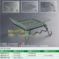 Acrylic imitation glass fruit plate water storage basin with bracket water storage plate fish raw plate