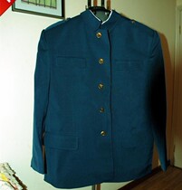 Inventory 05-style regular service empty school official horse pants winter uniform old-fashioned Chinese mountain dress sky blue wool winter dress