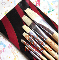 Marley brand affordable 6 long rod bristles brush G1716 oil brush acrylic brush flat head brush