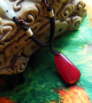 Xinjiang natural-shaped red wax stone pendant ornaments