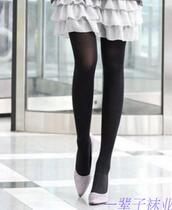 Punching drill special female black spring and autumn micro velvet nine points Anti-Pilling concealer work stockings 70D foot pants