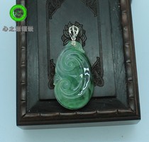 (Xing Family Workshop) Emerald Ruyi Buckle Head Individuality Custom K Gold Inlays 102099