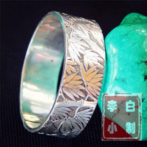 Li Xiaobai 9999 sterling silver bracelet Handmade sterling silver bracelet Bamboo sterling silver bracelet Silver jewelry jewelry bracelet