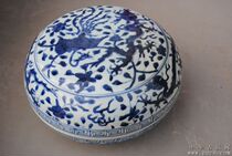 Ming Wanli blue and white dragon and phoenix box
