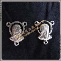 Triangular Plaque _ The Sacred Heart of Jesus and the Outline of Our Lady