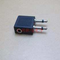 Aircraft Plug Conversion Two 3 5mm Conversion 3 5mm Socket Headphone Conversion Plug