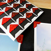 Album DIY Creative Gift Couple Movie Set Accessories Photo corner sticker Korean phase angle (orange black)