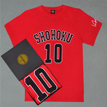 Basketball sports tee slam dunk Xiangbei No. 10 Sakuragi Flower Road Cotton Round Neck Short Sleeve T-shirt Class Clothing Customized t