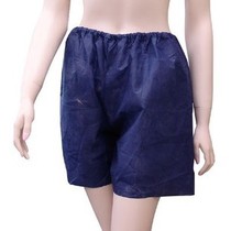 Bath sauna pants thickened disposable non-woven men flat angle opaque underpants dark blue 100 packets