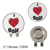 Golf Hat Clip Mark Rhinestone ILoveGOLF Personalised Hat Clip Mark Golf Hat Accessories