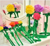 Factory price direct sale fabric sunflower rose plush toy flower sunflower flower curtain buckle rose gift