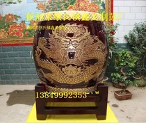 16 Inch Dragon Drum Boutique Crafts Reliefs Gift Drum Home Decoration Drum Tea Table Drums Drum Table
