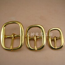 Brass Japanese word needle buckle bag with buckle belt buckle handmade leather art leather carved leather bag buckle (TK06)