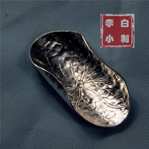 Li Xiaobai 9999 Sterling silver tea Kei Sterling silver tea Lotus Sterling silver tea then Sterling silver tea shovel Sterling silver spoon Tea set